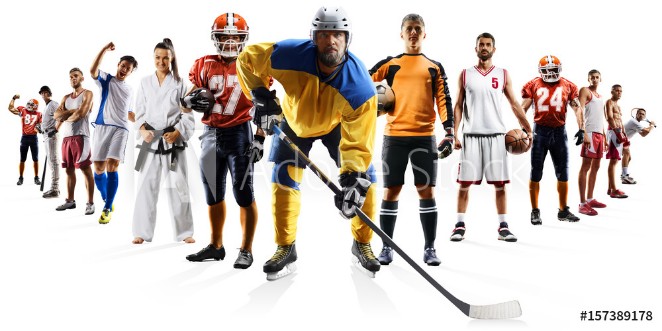 Picture of Huge multi sports collage soccer basketball football hockey baseball boxing etc